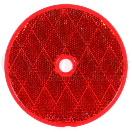 Paccar 98006R Reflector - 3" Round, Red, 1 Screw/Nail/Rivet