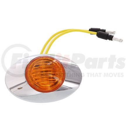 Paccar 00212235P Marker Light - Yellow, Oval, LED, 2 Diodes, 0.180 Male Bullet, Surface Mount