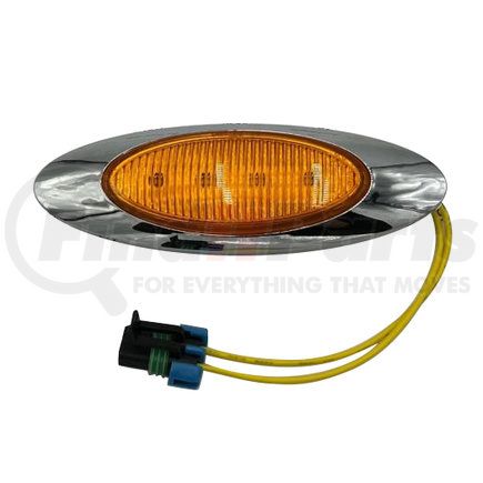 Paccar 00212345P Marker Light - Yellow, Oval, LED, 4 Diodes, Metripack Connector, Surface Mount