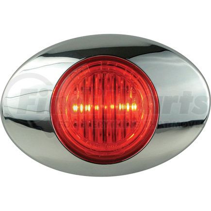 PACCAR 00212237P Marker Light - Red, Oval, LED, 2 Diodes, 0.180 Male Bullet, Surface Mount
