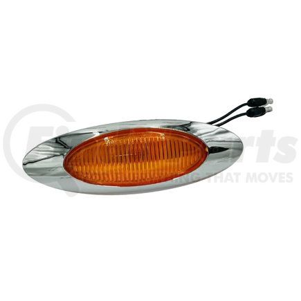 Paccar 00212331P Marker Light - Yellow, Oval, Incandescent, 0.180 Male Bullet, Surface Mount