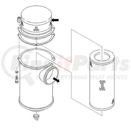 Paccar A150171 Air Cleaner Assembly - 15 in.