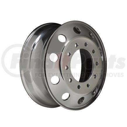 Paccar AW2258LBN Wheel - Aluminum, Polished Light, 22.5 x 8.25, 10 Holes