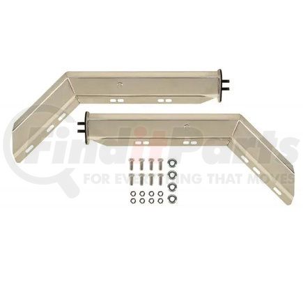 Paccar B673025NTSK Mud Flap Hanger - Angled Spring Loaded Type, Bright 430 Stainless Steel, 30.25" Nominal Length