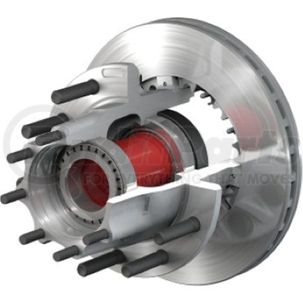 Paccar CM10084931 Wheel Hub - R Drive, Preset, Aluminum, Brake Disc, with ABS Tone Ring