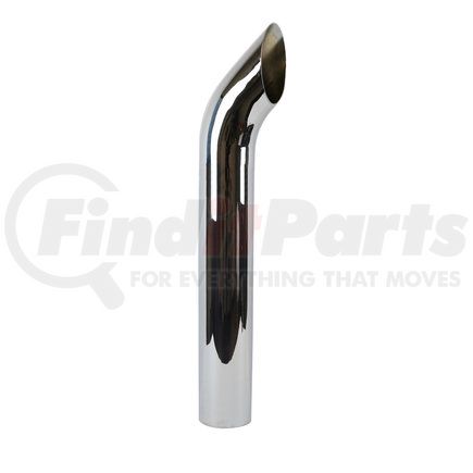 PACCAR EP50CS236C Exhaust Stack Pipe - Curved, 5" ID/OD, Chrome, Steel, 36 in. Length