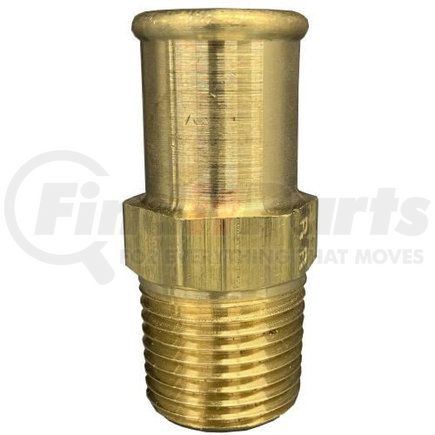 Paccar FG21461 Pipe Fitting - Male, Beaded, Brass, Barb to Pipe, 0.75" Hose ID, 0.5" Thread Size