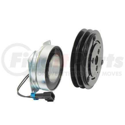 Paccar KA15250 A/C Compressor Clutch - with Pulley, 2-Groove, 12V, 6" Diameter, Dual Lead Wire