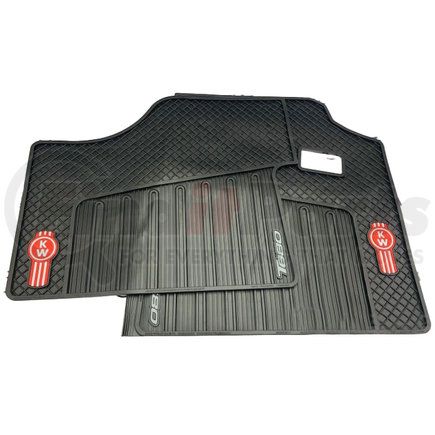 Paccar KWL0G0680 Floor Mat - Driver and Passenger Side, Black, Rubber