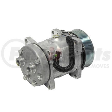 Paccar LE4672 A/C Compressor - Freon, R134A, with Clutch and Pulley, 8-Groove