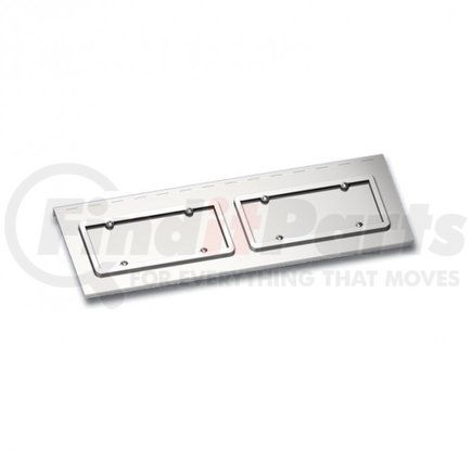 Paccar MD1503 License Plate Frame - 304 Stainless Steel, (2) Texas Style Bumper Swing Plates, 29" x 10.75"