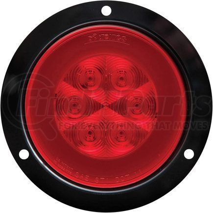 Paccar STL101RFMBP Brake / Tail / Turn Signal Light - Red, 4", Round, LED, Sealed, Flange Mount