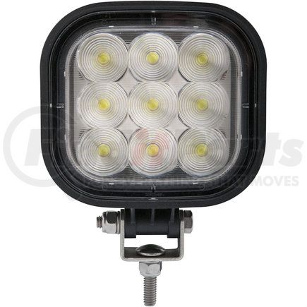 Paccar TLL46CFBP Vehicle-Mounted Work Light - White, Square, LED, 9 Diodes, Aluminum Housing, Post Mount