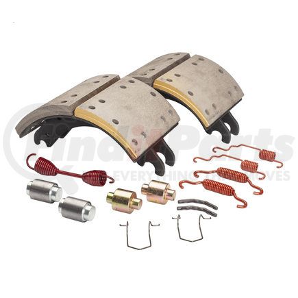Haldex GG4692HXG Drum Brake Shoe Kit - Remanufactured, Rear, Relined, 2 Brake Shoes, with Hardware, FMSI 4692