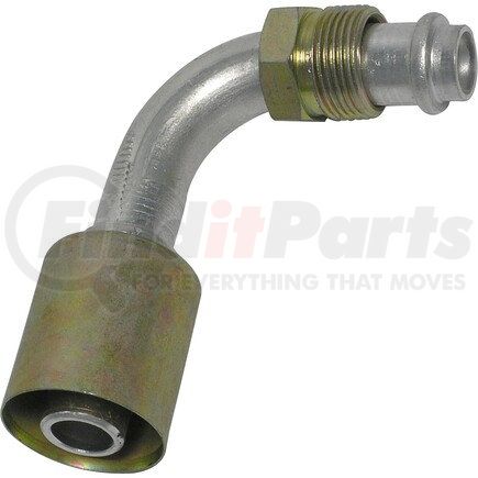 Universal Air Conditioner (UAC) FT1427C A/C Refrigerant Hose Fitting -- Aluminum 90º Male Oring Beadlock Fitting