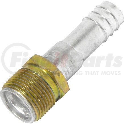 Universal Air Conditioner (UAC) FT1814C A/C Refrigerant Hose Fitting -- Aluminum Straight Male Insert Oring Barb Fitting