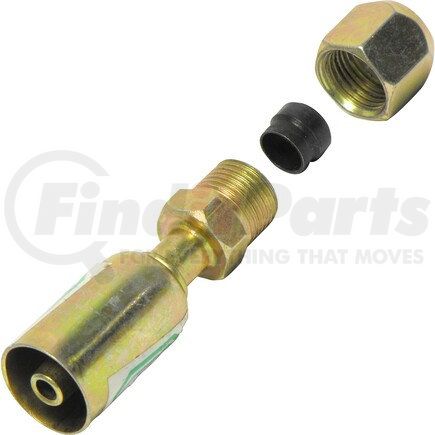 Universal Air Conditioner (UAC) FT2901SBC A/C Refrigerant Hose Fitting -- Steel Straight Compression Beadlock Fitting