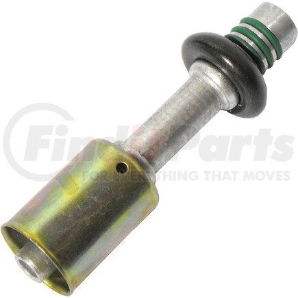 Universal Air Conditioner (UAC) FT4302C A/C Refrigerant Hose Fitting -- Aluminum Straight Male Springlock Beadlock Fitting