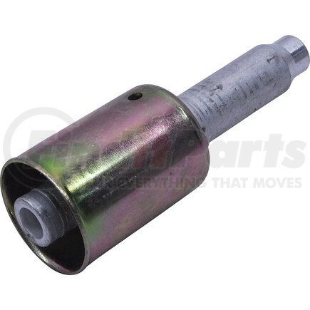 Universal Air Conditioner (UAC) FT6611C A/C Refrigerant Hose Fitting -- Aluminum Straight Inner Weld-on Beadlock Fitting