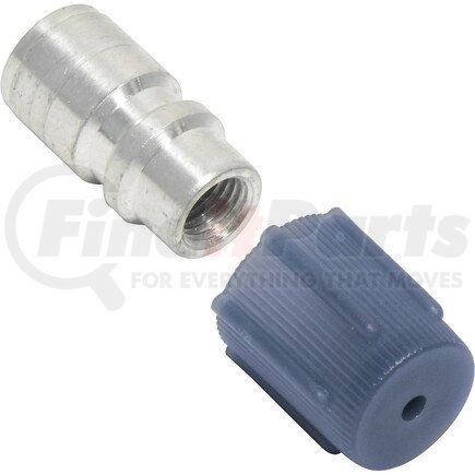 Universal Air Conditioner (UAC) FT7609AC A/C Service Valve Fitting -- Aluminum Straight Screw-on Service Port Fitting