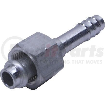 Universal Air Conditioner (UAC) FT8302C A/C Refrigerant Hose Fitting -- Aluminum Straight Female Oring Barb Fitting