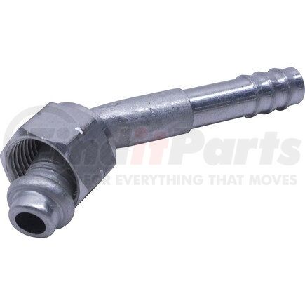 Universal Air Conditioner (UAC) FT8312C A/C Refrigerant Hose Fitting -- Aluminum 45º Female Oring Barb Fitting