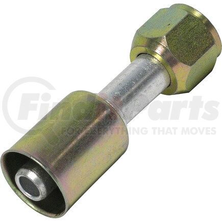 Universal Air Conditioner (UAC) FT0047C A/C Refrigerant Hose Fitting -- Aluminum Straight Female Flare Beadlock Fitting