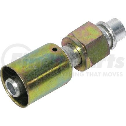 Universal Air Conditioner (UAC) FT0076C A/C Refrigerant Hose Fitting -- Aluminum Straight Female Oring Beadlock Fitting