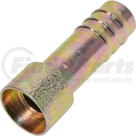 Universal Air Conditioner (UAC) FT0855C A/C Refrigerant Hose Fitting -- Steel Straight Outer Weld-on Barb Fitting