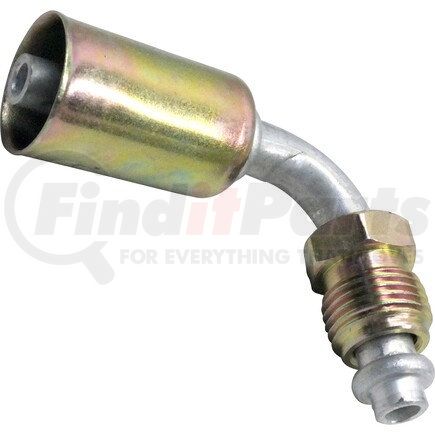 Universal Air Conditioner (UAC) FT0953C A/C Refrigerant Hose Fitting -- Aluminum 90º Male Oring Beadlock Fitting