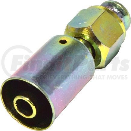 Universal Air Conditioner (UAC) FT1106C A/C Refrigerant Hose Fitting -- Aluminum Straight Female Flare Beadlock Fitting