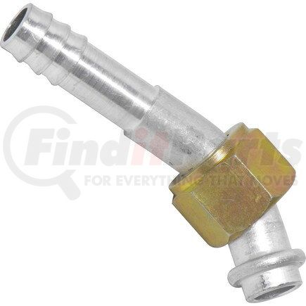 Universal Air Conditioner (UAC) FT1313C A/C Refrigerant Hose Fitting -- Aluminum 45º Female Oring Barb Fitting