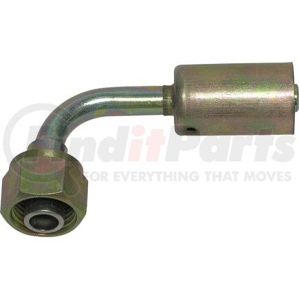 Universal Air Conditioner (UAC) FT1328SBC A/C Refrigerant Hose Fitting -- Steel 90º Female Oring Beadlock Fitting