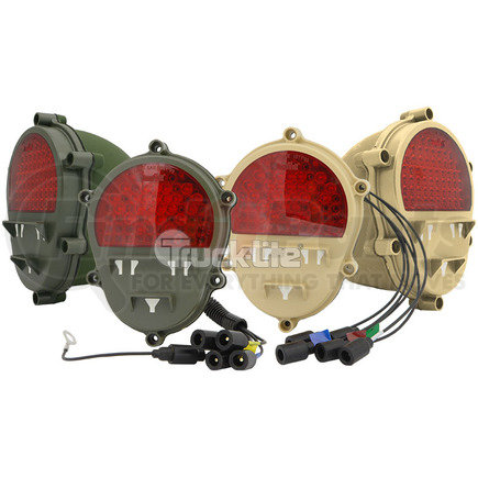 Truck-Lite 07411 Tail Light - Univolt, Polycarbonate Lens, Green Housing And Bucket, "Black Out" Design