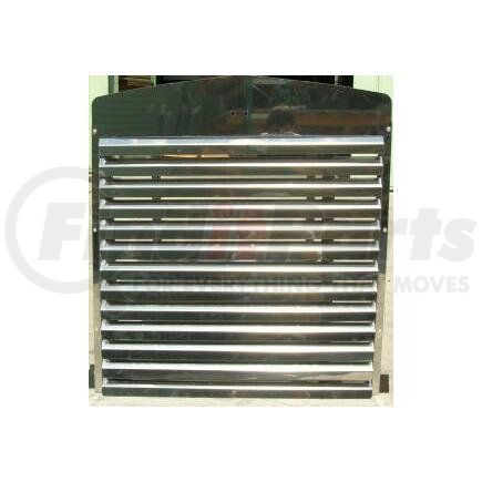 ARANDA K-2095 KENWORTH W900A STAINLESS 4 INCH LOUVERED GRILL INSERT.