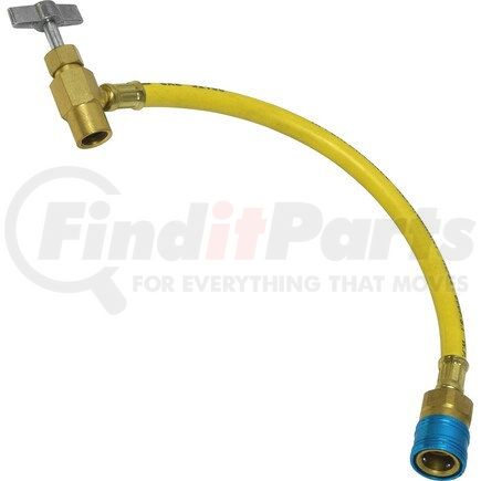 Universal Air Conditioner (UAC) TO0020C A/C Repair Tool -- Brass Refrigerant Can Valve w/ LS Hose and Coupler