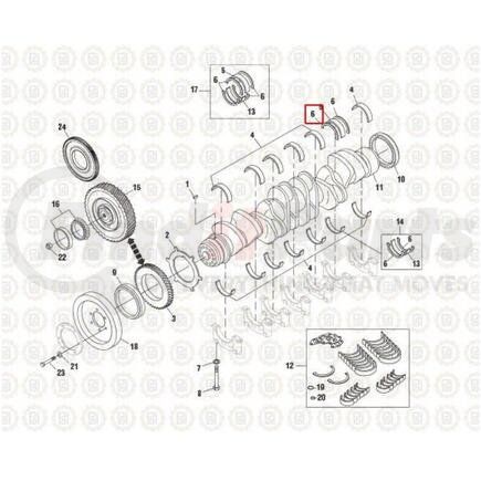 PAI 671620 Engine Crankshaft Main Bearing Thrust Bearing Washer - Standard Size Detroit Diesel Series 50 / Series 60 Application