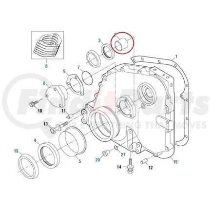 PAI 151517 Engine Cover Bushing - Front; Large Accessory Drive Shaft Cummins N14 Series Engine Application