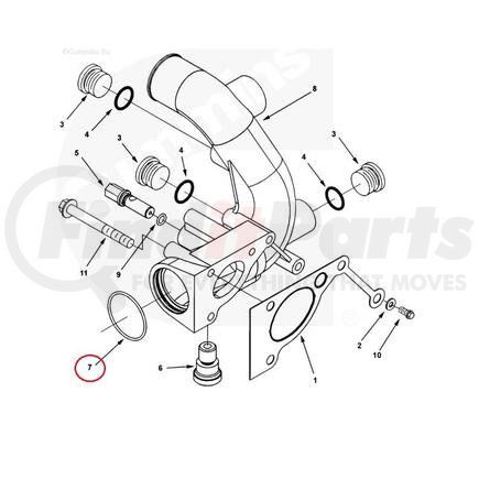 PAI 121315 O-Ring - 0.118 in C/S x 2.519 In ID 3 mm C/S x 64 mm ID NBR (70) Peroxide Cured