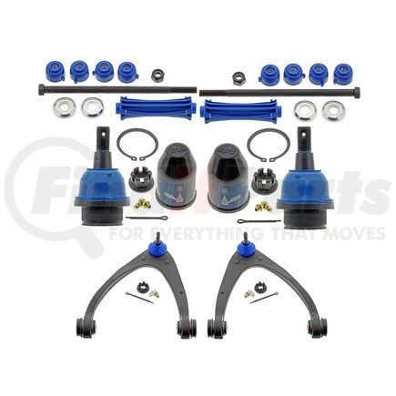 Mevotech MKIT10052 Suspension Kit - Front, 6-Piece Front End Supreme Steering and Suspension, with Steel Control Arm