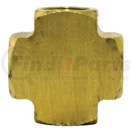 Tectran 102-C Air Brake Pipe Cross - Brass, 3/8 inches Pipe Thread, Extruded