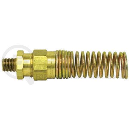 Tectran 103 Pipe Fitting - 3/8 in. I.D Hose, 3/8 in. Pipe Thread, with Spring Guard