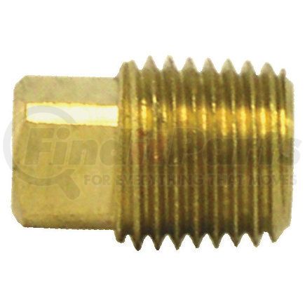 Tectran 109-H Air Brake Pipe Head Plug - Brass, 1 in. Pipe Thread Size, Square Head Plug