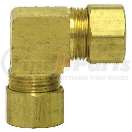 Tectran 65-6 Compression Fitting - Brass, 3/8 inches Tube Size, Union Elbow