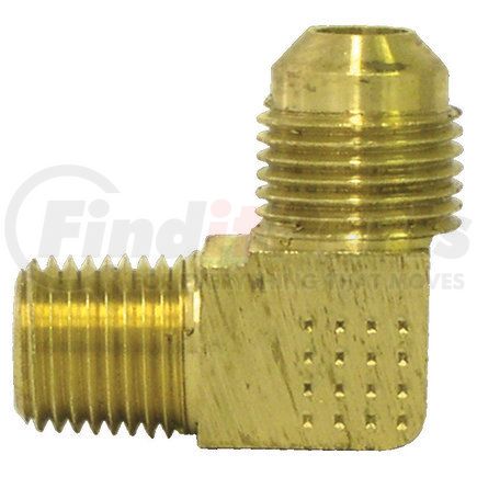 Tectran 49-4B Flare Fitting - Brass, 1/4 in. Tube Size, 1/4 in. Pipe Thread, Male Elbow