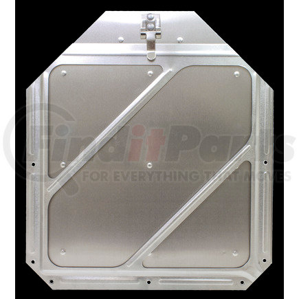 Tectran 9461 Placard Holder Slide-In - Bright Aluminum Finish, Powder Coated, White Face Only