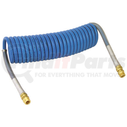 Tectran 16220B Air Brake Hose Assembly - 20 ft., Coil, Blue, Industry Grade, with LIFESwivel Fitting