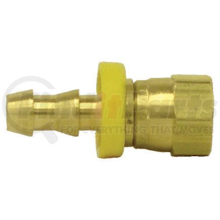 Tectran 728-88 Air Tool Hose Barb - Brass, 1/2 in. Hose I.D, 1/4 in. Tube, Female, Flare Swivel