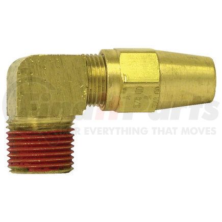 Tectran 1169-10C Air Brake Air Line Elbow - Brass, 5/8 in. Tube Size, 3/8 in. Pipe Thread, Male