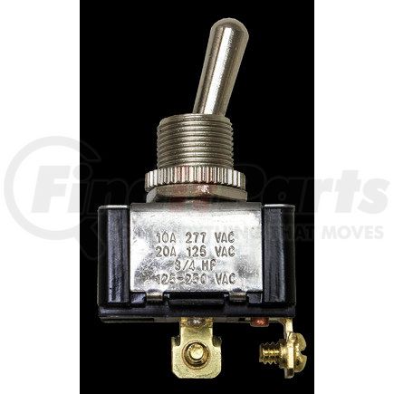 Tectran 19-1031 Toggle Switch - 12V, 20 AMP, Momentary-ON-OFF, 2 Screw, Chrome Knob, S.P.S.T